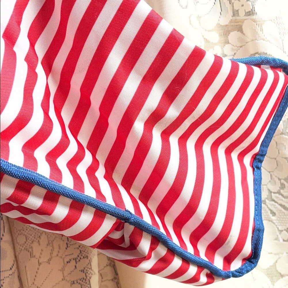 Striped Red and Blue Lighthouse Tote Bag - Picture 5 of 7
